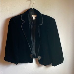 Ann Taylor Loft  Soft velvet dress jacket.